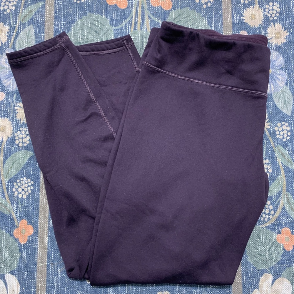 Athleta fleece-lined leggings, wine colored size XL